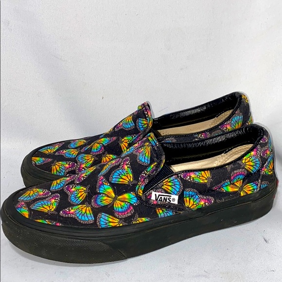 vans shoes with butterfly